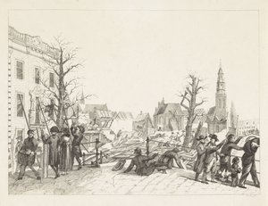 Barut felaketinden sonra Leiden'deki kalıntılar, 1807