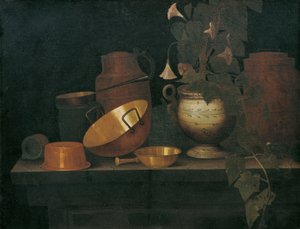 Bakır tabaklar ile natürmort by Joannes de Cordua