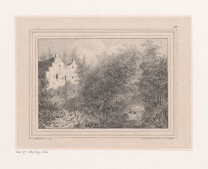 Hendek ve iki ev by Joannes van Liefland