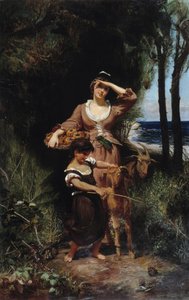 Deniz kenarındaki Chevrere Joanny Rave (1827-1882) tarafından Dim. 219x139cm. Zorunlu söz: Koleksiyon fondasyonu, de Provence, Marsilya