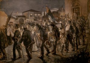 Bir alayı ayrılış by Joaquim Mir i Trinxet