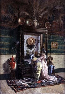 Kollektör Dolabı (panelde yağ) by Joaquin Agrasot y Juan