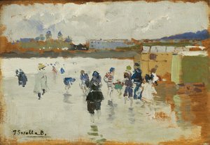 La Concha Plajı, San Sebastian, 1906 by Joaquín Sorolla