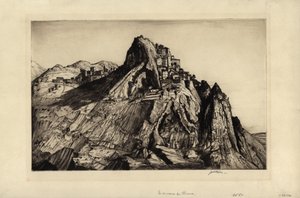 Cervara di Roma (gravür ve kuru nokta)