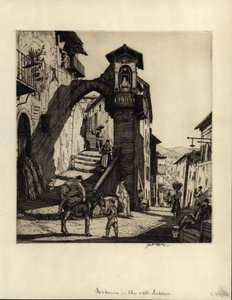 Duvardaki Madonna, Subiaco, 1929 (kuru nokta gravürü)