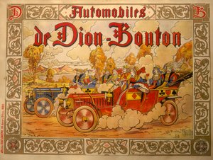 Poster reklamı De Dion Bouton arabaları, c1920