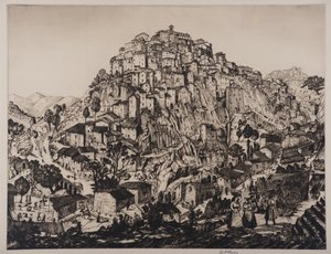 Ön planda köylü kadınlarla Anticoli Corrado