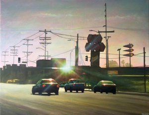 San Fernando Vadisi 4, c.2012 (panel üzerine akrilik) by Joby Hickey