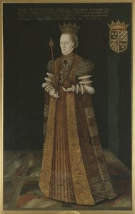 Marguerite Lejonhufvud, reine consort de Suede, ikinci epouse de Gustave I Vasa - İsveç Kraliçesi Margaret Leijonhufvud (1516-1551), Uther, Johan Baptista van (aktif 1562-1597). Tuval üzerine yağlıboya. Boyut: 195x121 cm. Ulusal Müze Stockholm by Johan Baptista van (active 1562 1597) Uther