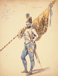 Bir Macar Piyade Alayı Tabur Rengine Sahip Bir Subay, 1835-1848, 19. yüzyıl