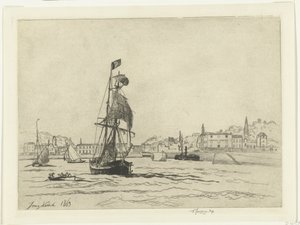 Honfleur limanı by Johan Barthold Jongkind
