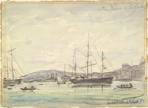 Liman Sahnesi, Marsilya by Johan Barthold Jongkind