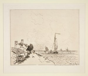 İki Tekne? yelkencilik (İki Yelkenli) by Johan Barthold Jongkind