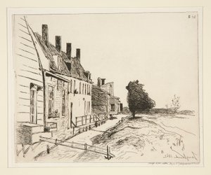 Kanal Kenarındaki Evler by Johan Barthold Jongkind