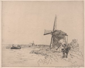 Towpath, Auguste Delâtre (d.1822) tarafından basılmıştır. by Johan Barthold Jongkind