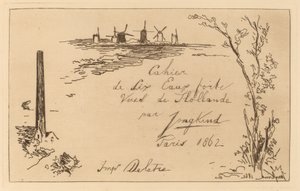 Başlık Sayfası (Altı gravürden oluşan defterin adı) by Johan Barthold Jongkind