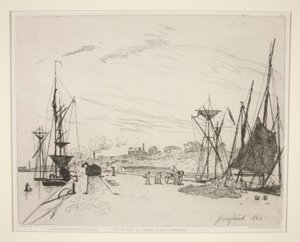 Limandan Demiryoluna Bakış? Honfleur (Honfleur Demiryolundan Limanın Görünümü) by Johan Barthold Jongkind