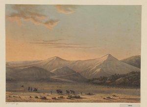 Bromo yanardağının görünümü 1856