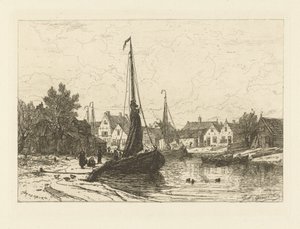 Spakenburg limanının görünümü by Johan Conrad Greive