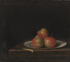 'Doğu Hintli' Tabakta Elmalı Natürmort by Johan Hörner