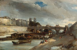Pont Neuf, Paris yakınlarındaki tekne yıkama yeri