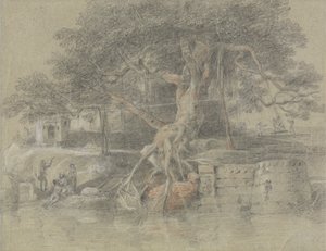 Ölmekte Olan Bir Hindu Ganj Nehri'ne Getirildi by Johan Joseph Zoffany