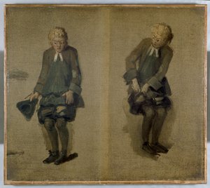 Karakterde David Garrick'in İki Eskizi, 18. yüzyıl by Johan Joseph Zoffany