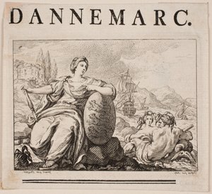 Vignet til P. H. Mallet: Danimarka Tarihi I, 1758