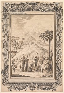 Kupfer-Bibel (Bakır İncil) için İllüstrasyon ve Bordür Tasarımı by Johan Melchior Füssli