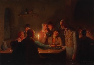 Hollanda Tavernası Sahnesi, 1846. by Johan Mengels Culverhouse