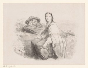 Tef ile yalancı erkek ve kadın by Johan Michaël Schmidt Crans (attributed to)