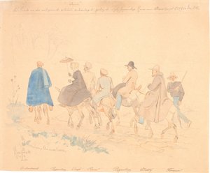 Danimarkalı gezginler bir gezide by Johan Thomas Lundbye