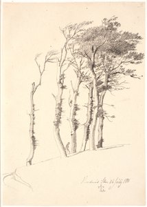 Rüzgarlı ağaçlar grubu by Johan Thomas Lundbye