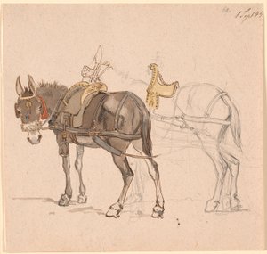 İki öngerilmeli katır by Johan Thomas Lundbye