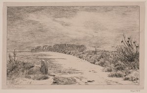 Himlingøje tarafından, Kış manzarası by Johan Thomas Lundbye