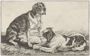 İki köpek by Johan le Ducq