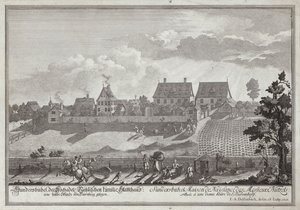 Sundersbuhl, Nutzel ailesinin Nürnberg yakınlarındaki ikametgahı by Johann Adam Delsenbach