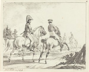 Erlangen Öğrencileri At Sırtında by Johann Adam Klein
