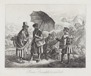 Sanatçılar Yolculuklarında, pub. 1819 by Johann Adam Klein