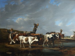 Kuhherde by Johann Alexander Dallinger von Dalling