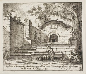 Schönburg Yakınındaki Güzel Çeşme by Johann Alexander Thiele