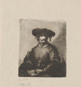 Otoportre by Johann Andreas Benjamin Nothnagel, in the manner of Rembrandt van Rijn