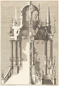 katafalk by Johann Andreas Pfeffel I after Giuseppe Galli Bibiena