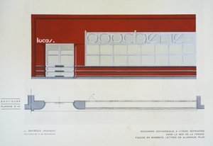Boucherie Isothermique a Vitrine Refrigeree, L Savreux, Boutiques, Henry Delacroix, Editions S De Bonadona, Paris, 1920'lerin Sonu, Pochoir Print
