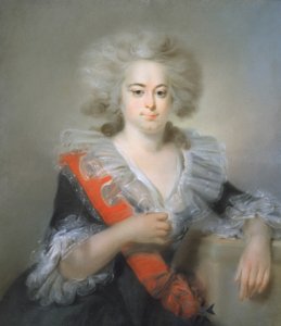 Tsarina Maria Feodorovna'nın portresi (kağıt üzerinde renkli tebeşir)