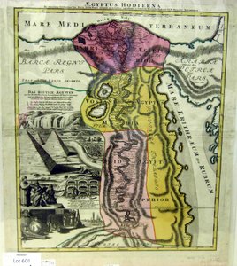 Egypt Today, Mısır Haritası, yak. 1720 by Johann Baptista Homann