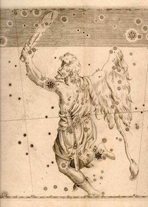 Orion takımyıldızını gösteren Uranometria (1661)