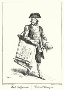 Baskı satıcısı (gravür) by Johann Christian (after) Brand