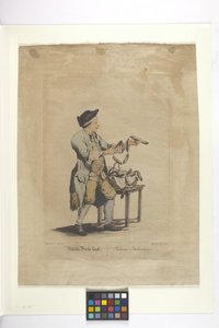 Wälsche Würste Kauft - Salami Italiani (elle renklendirilmiş gravür) by Johann Christian (after) Brand