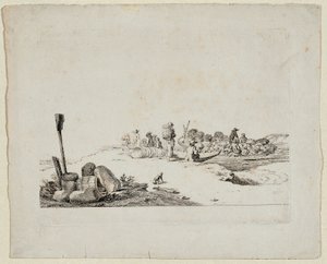 Ülke İnsanları ile Manzara by Johann Christian Brand